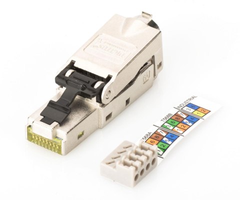 Digitus Wtyk RJ45 kat. 6A DIGITUS (8P8C) T568A/B 10GbE ekran., beznarzędziowy