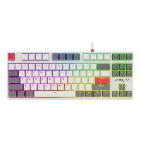 KRUX Klawiatura przewodowa KRUX ATAX PRO RGB CREATOR RETRO GATERON YELLOW PRO (KRX0110) Biała