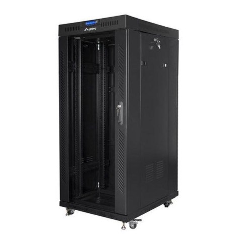 LANBERG Szafa instalacyjna Rack stojąca 19" 22U 800x800 Drzwi Szklane czarna Lanberg (flat pack) LCD