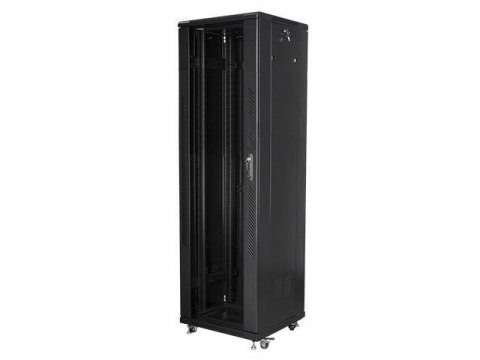 LANBERG Szafa instalacyjna Rack stojąca 19" 42U 600x600 czarna Lanberg (flat pack)