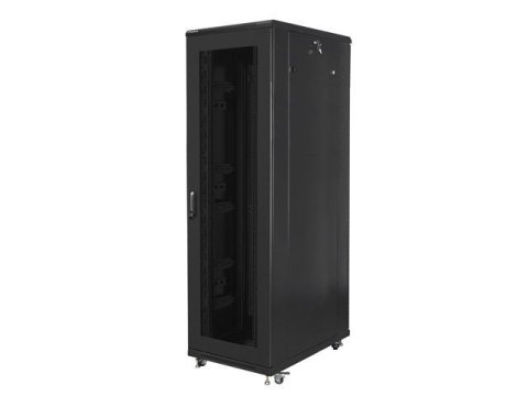 LANBERG Szafa instalacyjna Rack stojąca 19" 42U 800x1000 czarna drzwi perforowane Lanberg (flat pack)