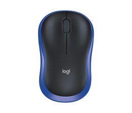 LOGITECH Mysz bezprzewodowa Logitech M185 optyczna czarno-niebieska