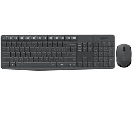 LOGITECH Zestaw bezprzewodowy klawiatura + mysz Logitech MK235 szary