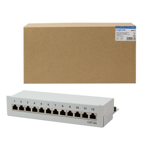 LogiLink Patch panel stacjonarny LogiLink NP0019 12x RJ45 kat.6A ekranowany