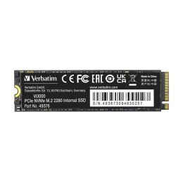 Verbatim Dysk SSD Verbatim Vi3000 256GB M.2 PCIe Gen3 NVME 2280 (3300/1500 MB/s)