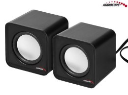 Audiocore Głośniki Audiocore AC870B komputerowe 6W USB Silver&Black