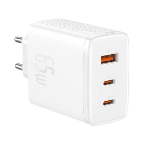 Baseus Ładowarka sieciowa Baseus OS-Cube Pro P10152301213 65W z 2 gniazdami USB-C PD oraz USB biała