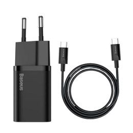 Baseus Ładowarka sieciowa Baseus Super Si Quick Charger 1C 25W TZCCSUP-L01 z gniazdem USB-C + kabel USB-C 1m