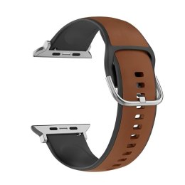 Beline Pasek Beline do Apple Watch 38/40/41mm Silico Leather czarno-brązowy