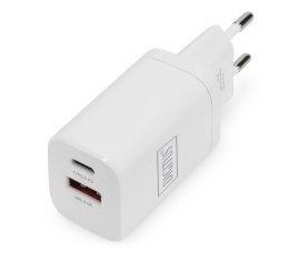 Digitus Ładowarka sieciowa DIGITUS zasilacz 1x USB-A 12W 1x USB-C 18W PD 3.0 max. 30W biała