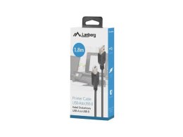 LANBERG Kabel USB 2.0 Lanberg USB-A(M)->USB-B(M) 1,8m czarny ferryt box