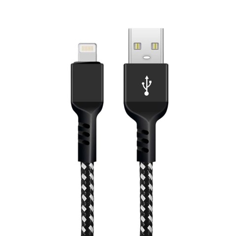 Maclean Kabel Lightning Maclean MCE481 USB A - Lightning do iPhone Fast Charge 5V/2,4A czarno-biały 2m