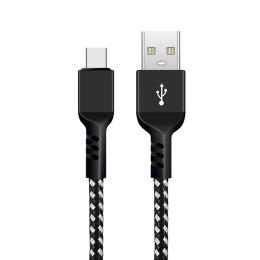 Maclean Kabel USB 2.0 Maclean MCE482 USB A - USB C M/M Fast Charge 5V/2,4A czarno-biały 2m