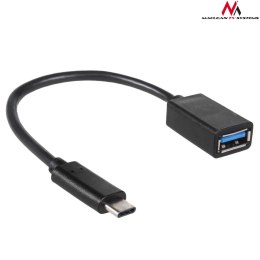 Maclean Kabel USB 3.0 Maclean MCTV-843 USB 3.1 Typ C (M) -> USB 3.0 (F) OTG 0,15m czarny