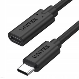 Unitek Kabel USB-C Unitek C14086BK-1.5M Przedłużacz, 10Gbps, 4K, PD 100W, M/F, 1,5m