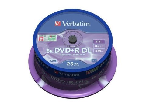 Verbatim DVD+R Verbatim 8.5GB X8 Double Layer (25 Cake)