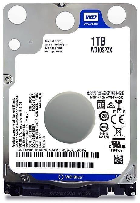 Western Digital Dysk WD Blue™ WD10SPZX 1TB 2,5" 5400 128MB SATA III Slim 7mm