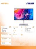 Asus Monitor 27 cali PA278CV IPS WQHD HDMI DP USB-C 4xUSB PIVOT Głośnik