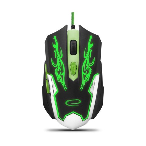 ESPERANZA Mysz przewodowa Esperanza MX405 Cyborg optyczna Gaming 6D USB czarno-zielona