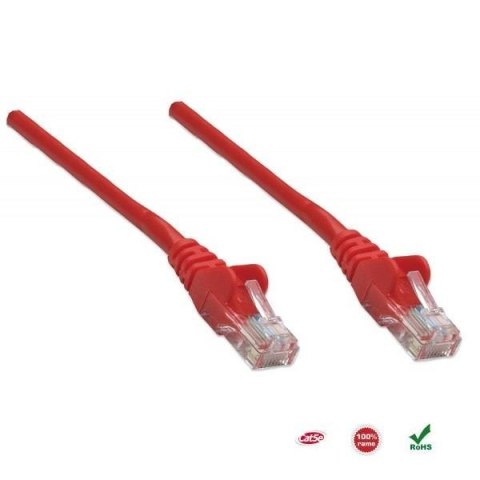 Intellinet PatchCord 100% miedź Intellinet Cat.5e UTP, 1m, czerwony