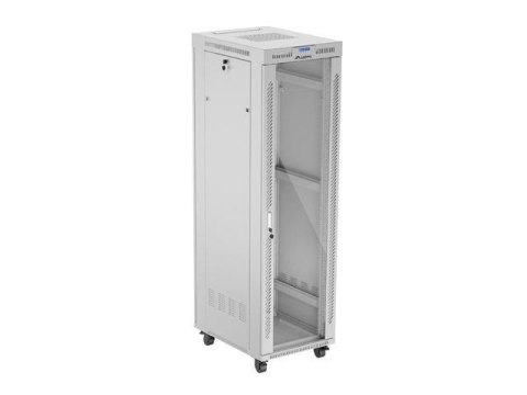 LANBERG Szafa instalacyjna Rack stojąca 19" 42U 600x800 szara drzwi szklane LCD Lanberg (flat pack)