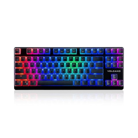 MODECOM Klawiatura przewodowa Modecom Volcano LANPARTY RGB Gaming mechaniczna (Przełącznik BLUE OUTEMU) Pudding Edition