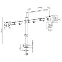 Maclean Uchwyt biurkowy na 2 monitory LCD MC-884 17-32 cale 2x8kg (max 16kg) vesa 75x75 oraz 100x100