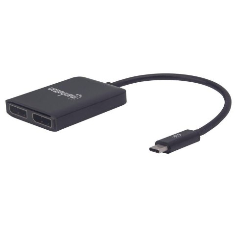 Manhattan Kabel adapter Manhattan USB-C na 2xDisplaPort 4K z MST HUB