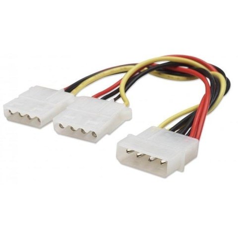 Manhattan Kabel adapter zasilania Manhattan Molex 2x5,25, 0,2m