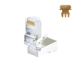 NETRACK Wtyk RJ45 FTP STP kat. 5e, drut, Netrack (100 szt)