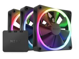 NZXT Zestaw 3 wentylatorów do zasilacza / obudowy NZXT F120 RGB Czarne + Kontroler