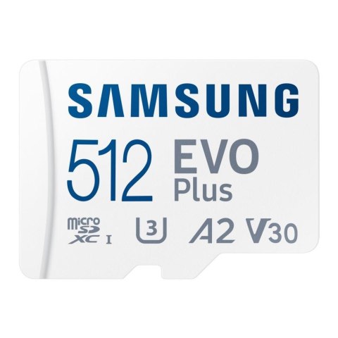 Samsung Karta pamięci Samsung EVO Plus 2024 microSDXC 512GB UHS-I U3 A2 V30 + adapter