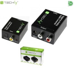 Techly Adapter Techly RCA L/R IDATA SPDIF-3 Audio SPDIF Toslink Coaxial RCA na Analog