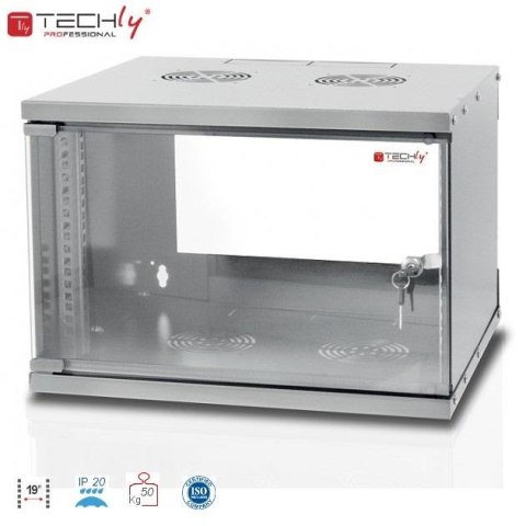 Techly Szafa wisząca TechlyPro ECO 19" 6U/320 zmontowana, szara