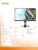 AOC Monitor 24P2QM 23.8 cala VA 75 Hz HDMI DP DVI Pivot