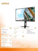 AOC Monitor U27P2CA 27 IPS 4K HDMIx2 DP USB-C Pivot