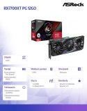 ASRock Karta graficzna Radeon RX 7700 XT PHANTOM GAMING OC 12G GDDR6 192bit