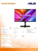 Asus Monitor 32 cale PA328QV WQHD IPS 400cd/m2 DP HDMI2.0x2 DP USBx4 sRGB100% GŁOŚNIK PIVOT