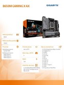 Gigabyte Płyta główna B650M GAMING X AX AM5 4DDR5 HDMI/2DP mATX