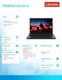 Lenovo Laptop ThinkPad L14 AMD G4 21H5001QPB W11Pro 7730U/16GB/512GB/INT/LTE/14.0 FHD/1YR Premier Support + 3YRS OS