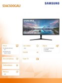 Samsung Monitor 34 cale LS34C500GAUXEN VA 3440x1440 Ultra WQHD 21:9 format kinowy 2xHDMI/1xDP 5ms (GTG) płaski 2 lata d2d