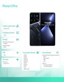 TECNO Smartfon POVA 5 Pro 5G 8/256 GB LH8n Czarny