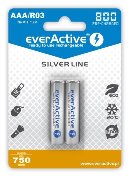 Everactive Akumulatorki AAA/R03 everActive Silver Line 800 mAh 2 sztuki