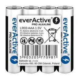 Everactive Baterie alkaliczne AAA/LR03 everActive Pro Alkaline 4 sztuki