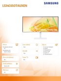 Samsung Monitor 34 cale ViewFinity S65CT VA 3440x1440 UWQHD 21:9 1xHDMI 1xDP 2xTB 4.0(90W/15W) 3xUSB 3.0 LAN 5ms 100Hz HAS+PIV gł. zakrz