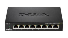 D-LINK Switch niezarządzalny D-Link 8-portowy DGS-108 Metal Box 10/100/1000 Gigabit