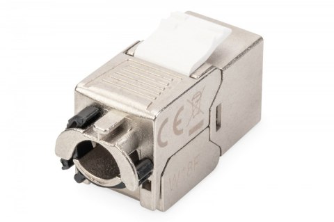 Digitus Moduł (gniazdo) Keystone RJ45 (8P8C) kat.6A, STP, ekranowany, stalowy, opaska czarna, beznarzędziowy