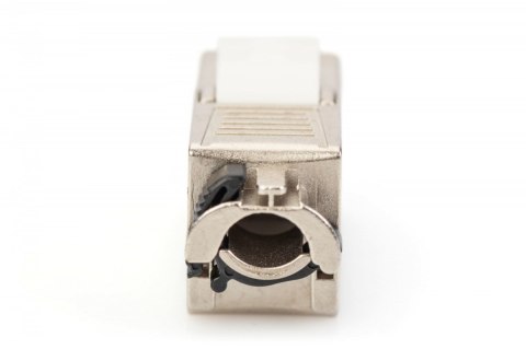 Digitus Moduł (gniazdo) Keystone RJ45 (8P8C) kat.6A, STP, ekranowany, stalowy, opaska czarna, beznarzędziowy