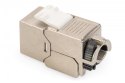 Digitus Moduł (gniazdo) Keystone RJ45 (8P8C) kat.6A, STP, ekranowany, stalowy, opaska czarna, beznarzędziowy