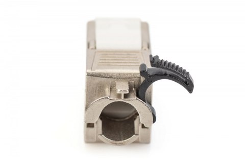 Digitus Moduł (gniazdo) Keystone RJ45 (8P8C) kat.6A, STP, ekranowany, stalowy, opaska czarna, beznarzędziowy